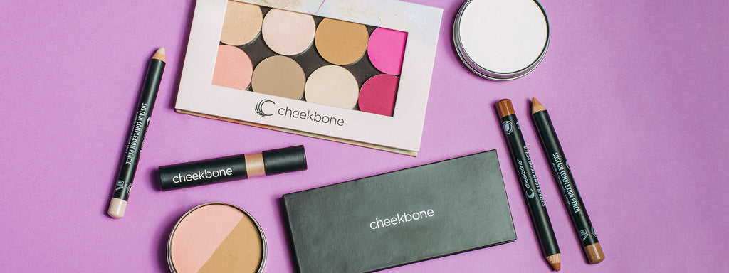 An assortment of Cheekbone Beauty face products.