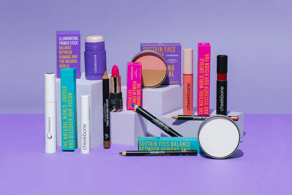 Cheekbone Beauty Sustain Lipstick, Mattifying Moon Dust, Harmony Lipgloss, Warrior Liquid Lipstick, Uplift Mascara, Power Brow Gel, Balance Blush Bronzer, Illuminating Primer Stick, Unify Multi Pencil Complexion Pencils, Fearless Eyeshadow Pencils, Empower Eyeliner, and Horizon Lip Pencil.
