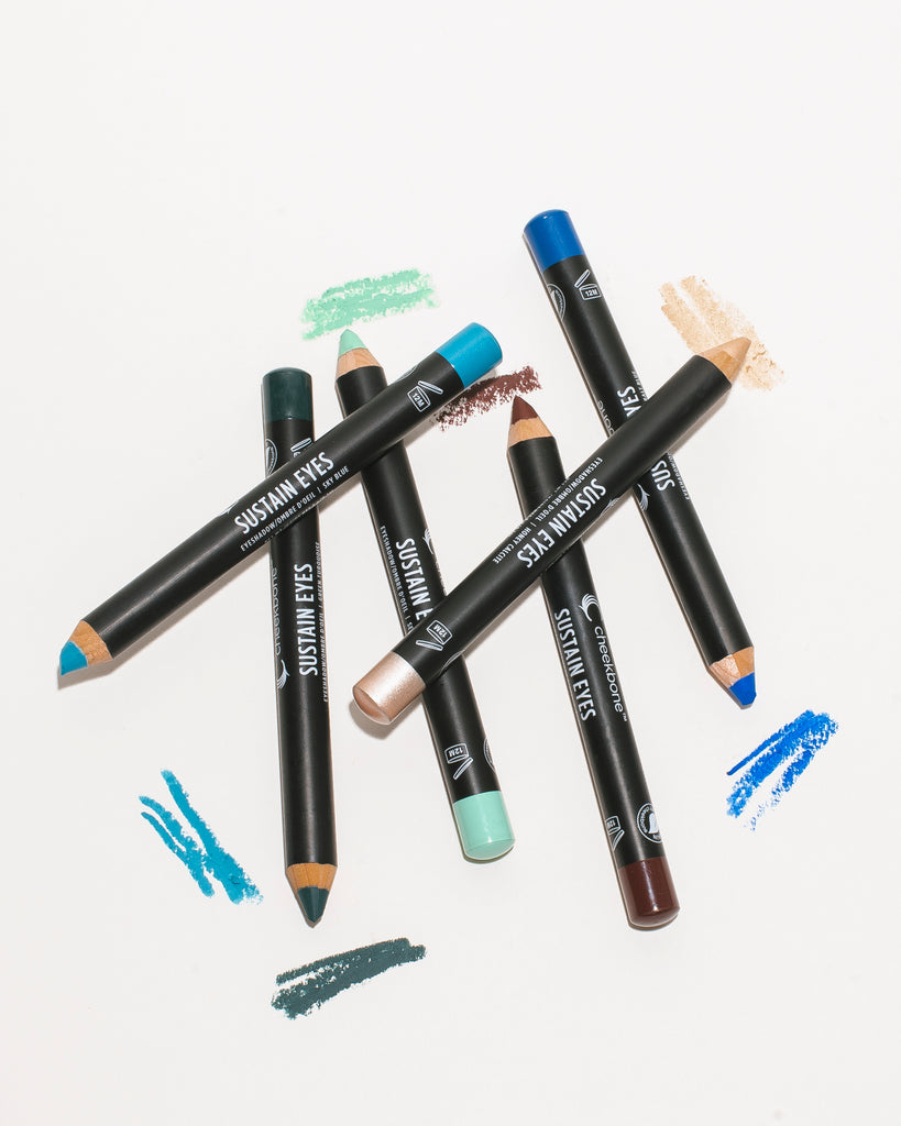 an assortment of Cheekbone Beauty eyeshadow pencils