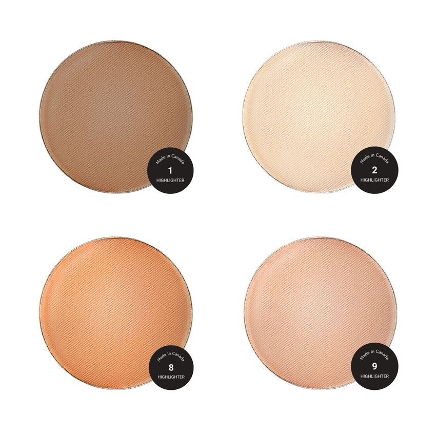 4 Cheekbone Beauty highlight colours.